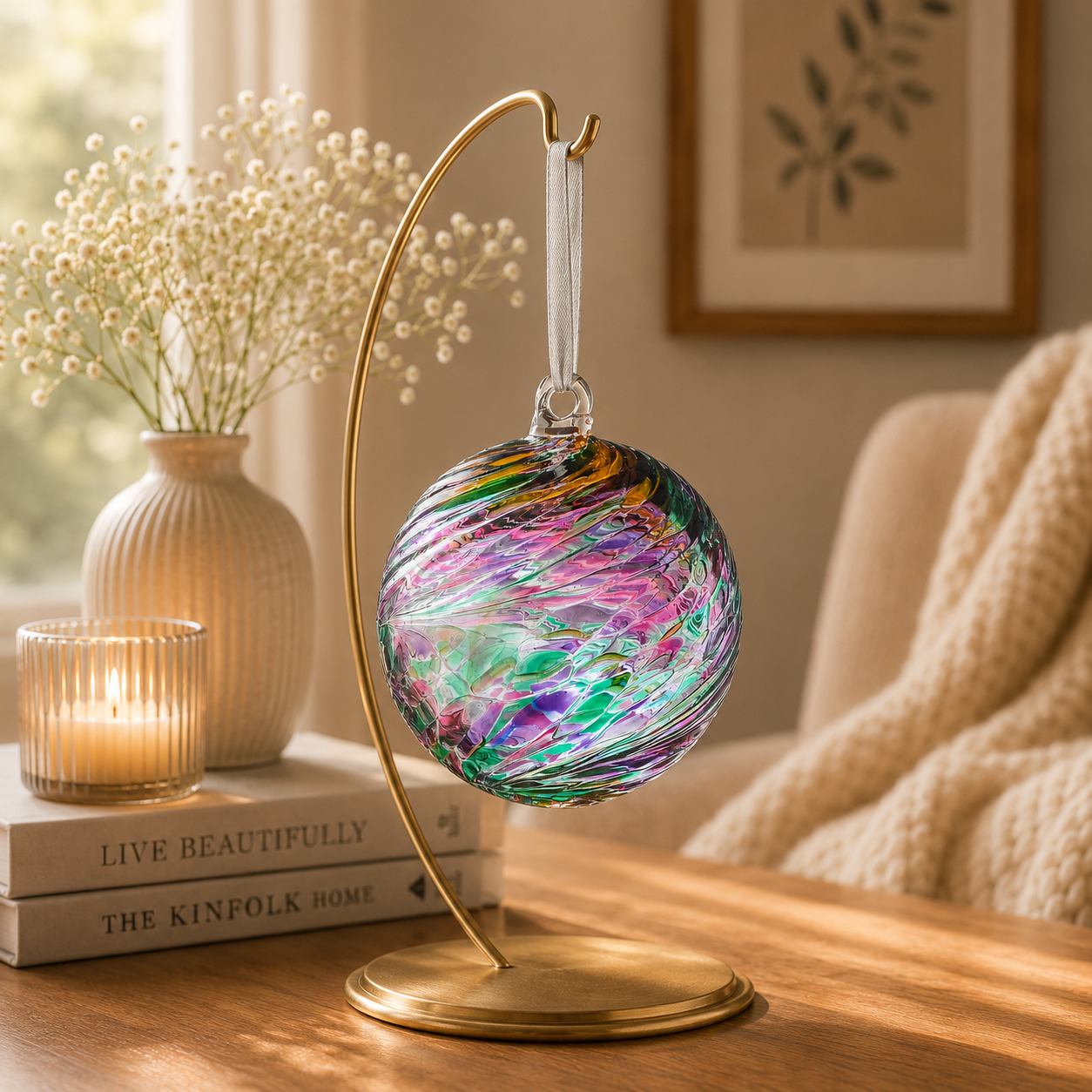 8cm Friendship Ball - Multicoloured Turquoise