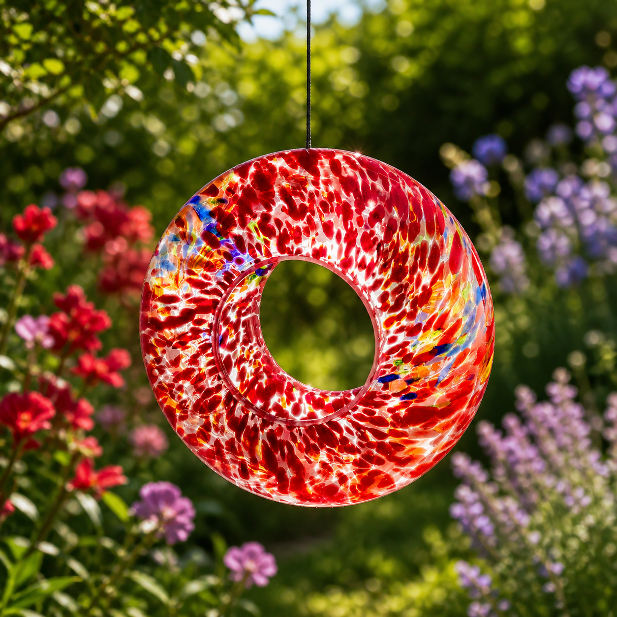 Hanging Bird Feeder - Red
