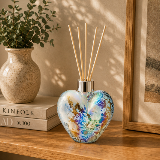 Reed Diffuser - Heart - Pastel Silver