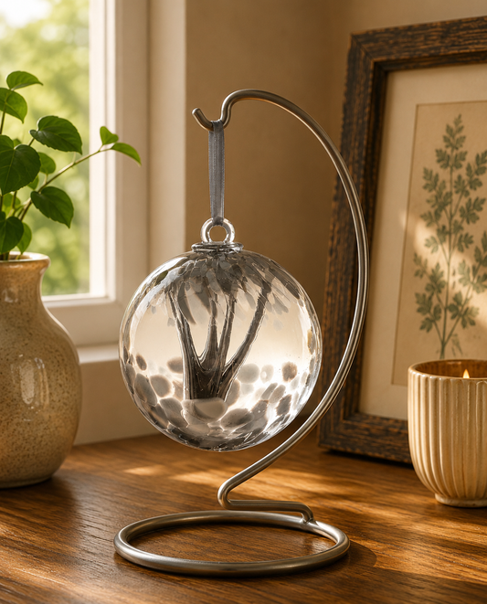 10cm Spirit Ball - Pastel Silver