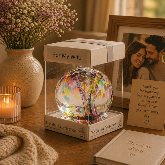 10cm Spirit Ball - For My Wife - Multicoloured Pink
