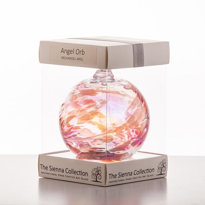10cm Angel Orb - Archangel Ariel - Rose Quartz