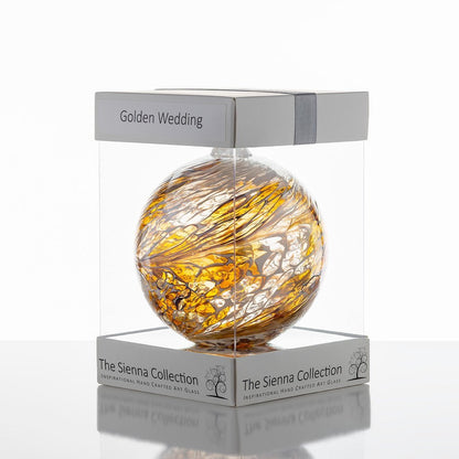 10cm Friendship Ball - 50th Wedding Anniversary - Golden