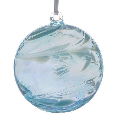 10cm Friendship Ball - Aquamarine | Sienna  Glass 