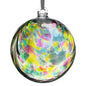 10cm Friendship Ball - Feather Design - Hummingbird - Sienna Glass