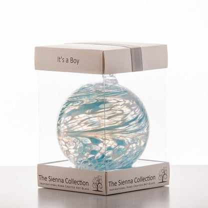 10cm Friendship Ball - 'It's a Boy!' - Pastel Blue