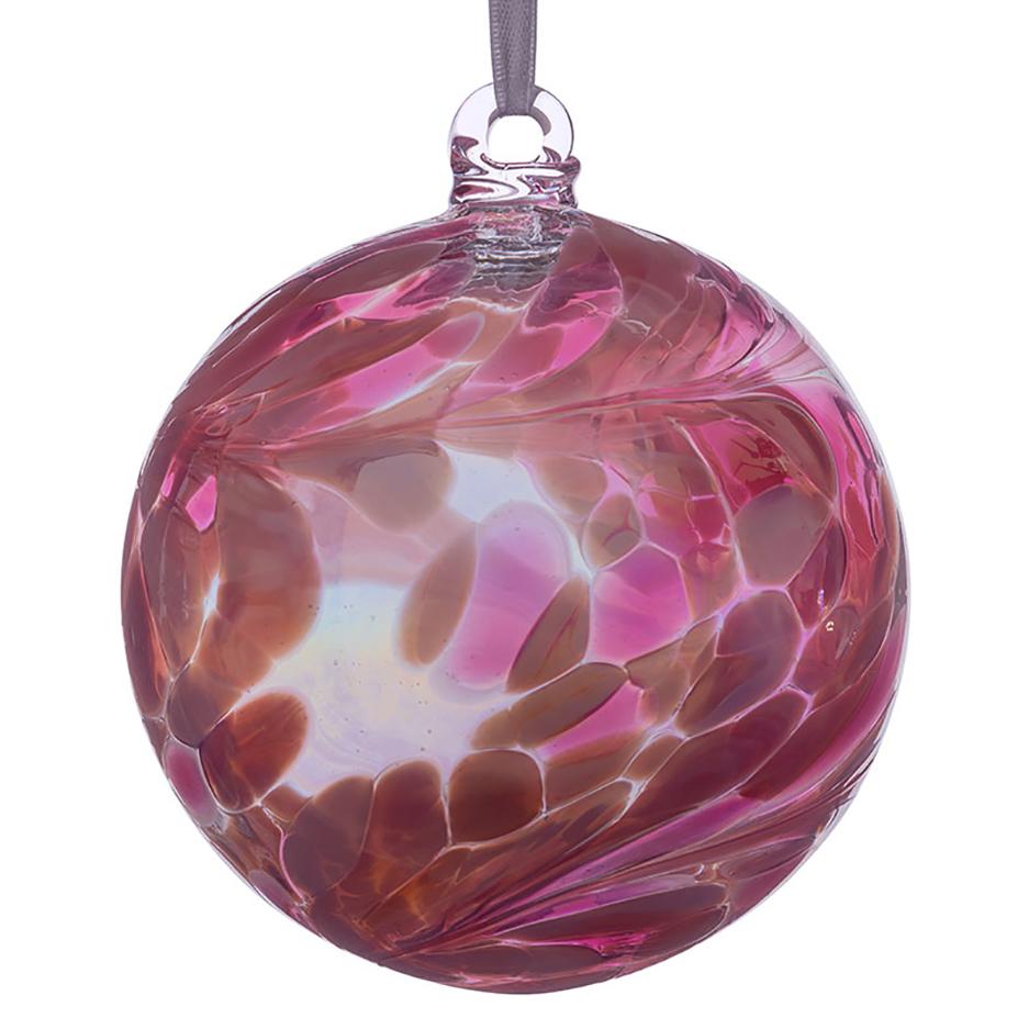 10cm Friendship Ball - Pink Tourmaline - Sienna Glass