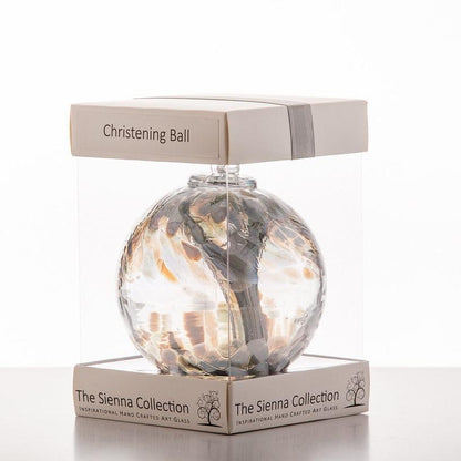 10cm Spirit Ball - Christening - Pastel Silver