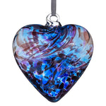 12cm Friendship Heart - Purple & Blue | Sienna  Glass 