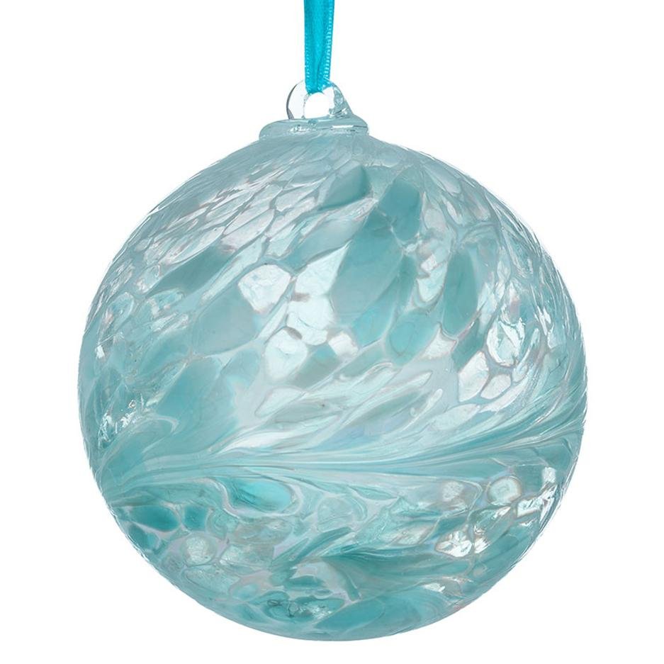 15cm Friendship Ball - Pastel Blue - Sienna Glass