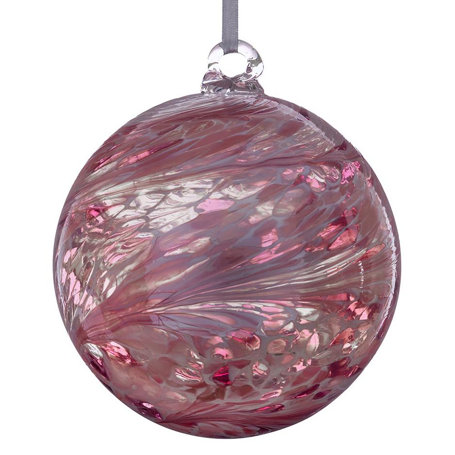 15cm Friendship Ball - Pastel Pink - Sienna Glass