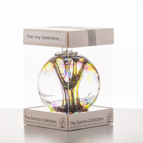 Valentine's Day Gift 10cm Spirit Ball - Purple, Green & Blue | Sienna  Glass 