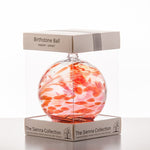 10cm Birthstone Ball - January/Garnet | Sienna  Glass 