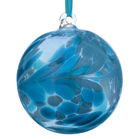 10cm Friendship Ball - Turquoise | Sienna  Glass 