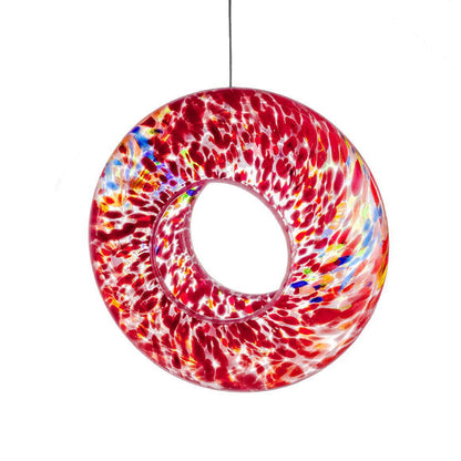Hanging Bird Feeder - Red - Sienna Glass