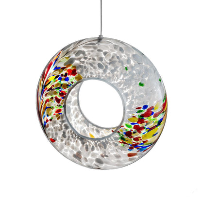 Hanging Bird Feeder - White - Sienna Glass