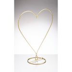 Heart Shaped Display Stand - Gold | Sienna  Glass 