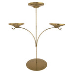 Display Stand - Triple Candle Holder - Gold | Sienna  Glass 