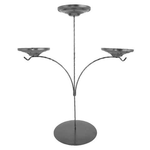 Display Stand - Triple Candle Holder - Silver
