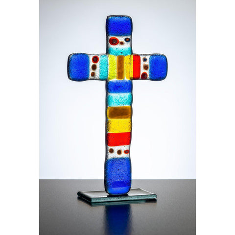 Standing Glass Cross - Multioloured | Sienna  Glass 